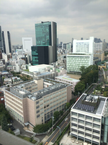 國學院大學若木タワーからの眺め。